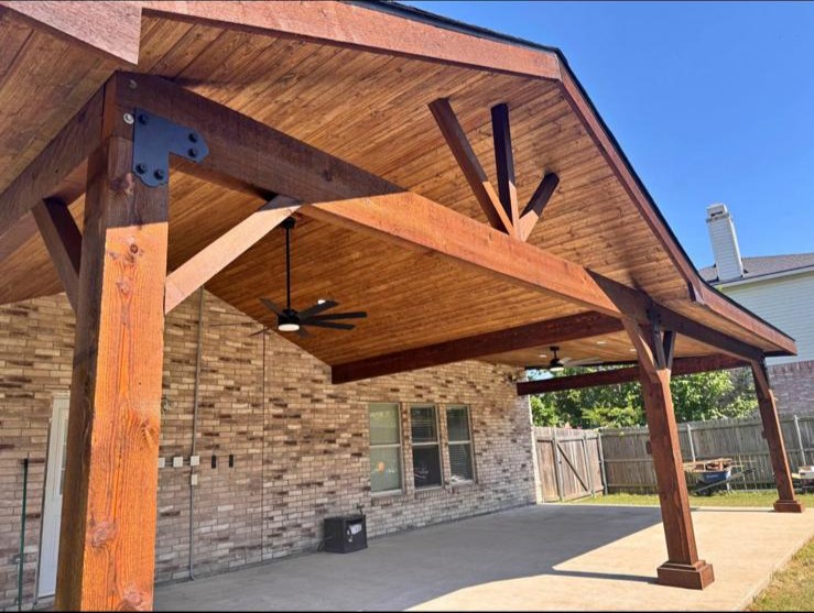 Wood patio cover framing 4